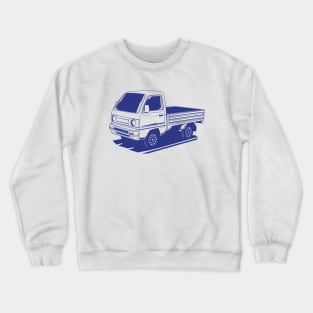 Jdm carry blue print 1 Crewneck Sweatshirt